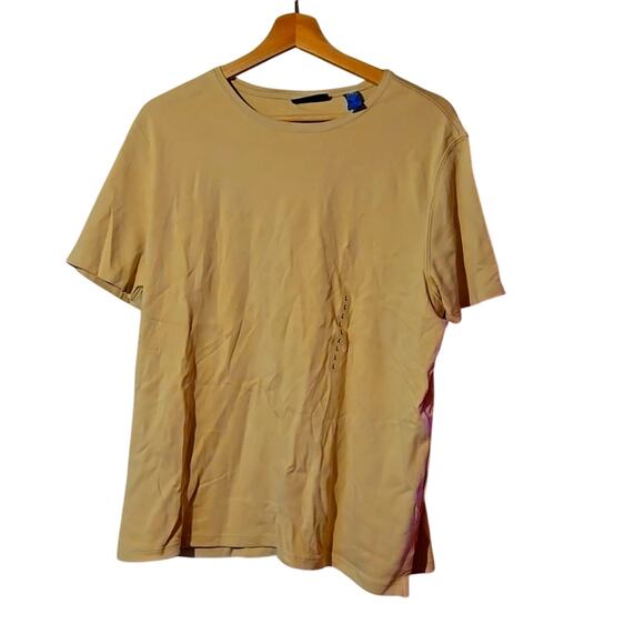 NWT Karen Scott Tan Crew Neck T-Shirt | Size Large [0120] - Picture 1 of 7